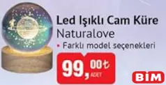 NATURALOVE LED IŞIKLI CAM KÜRE